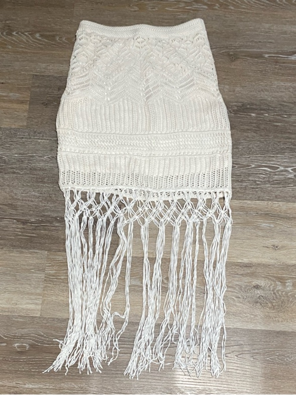 Abercrombie & Fitch crochet tassel skirt